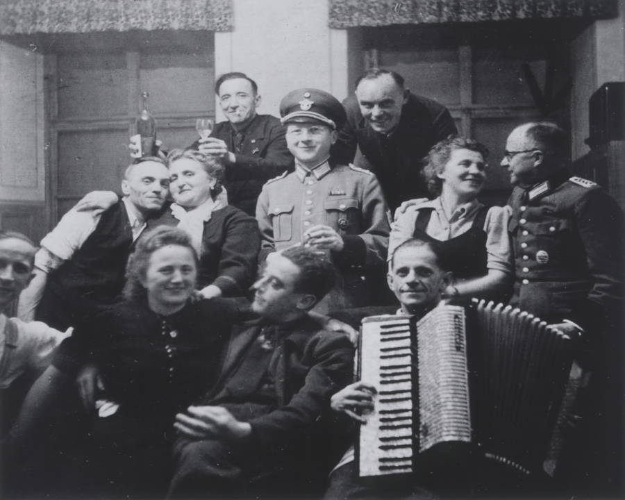 Aktion T4 program personnel enjoy social time; circa 1940-1942