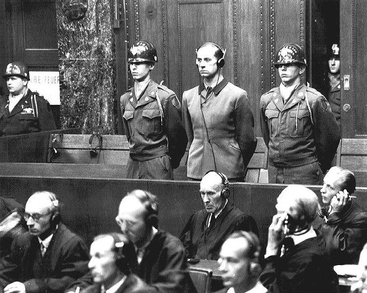 Karl Brandt listens as he’s sentenced to death at the conclusion of his trial in Nuremberg on Aug 20 1947